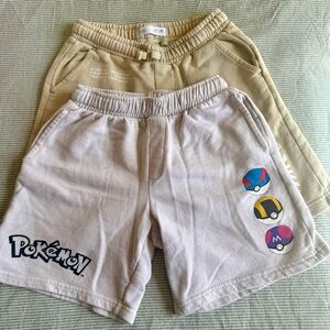 Zara Pokemon and light green Kids Shorts with Poké Ball Graphics